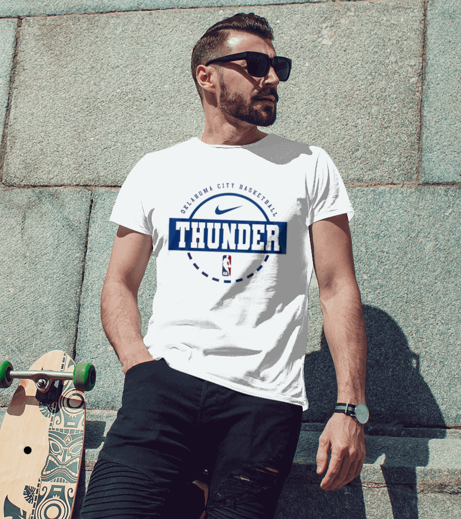 Oklahoma City Thunder Snoopy Plays Basketball Forever Not Just When We Win T-Shirt