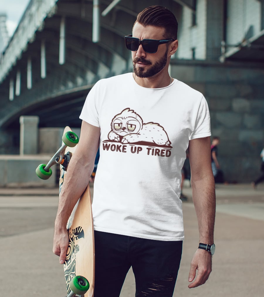 Sloth Woke Up Tired Lazy Mood T-Shirt