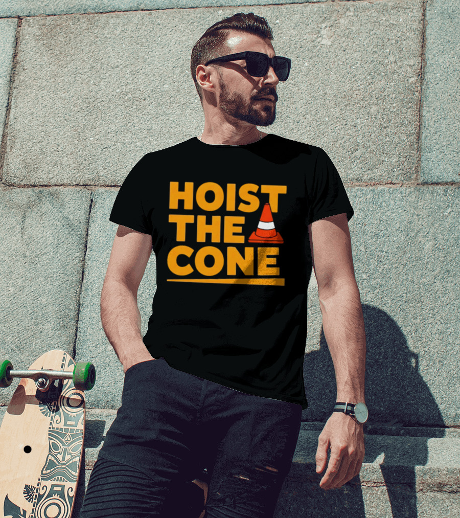 Pittsburgh Pride Hoist The Cone Traffic Cone Humor T-Shirt