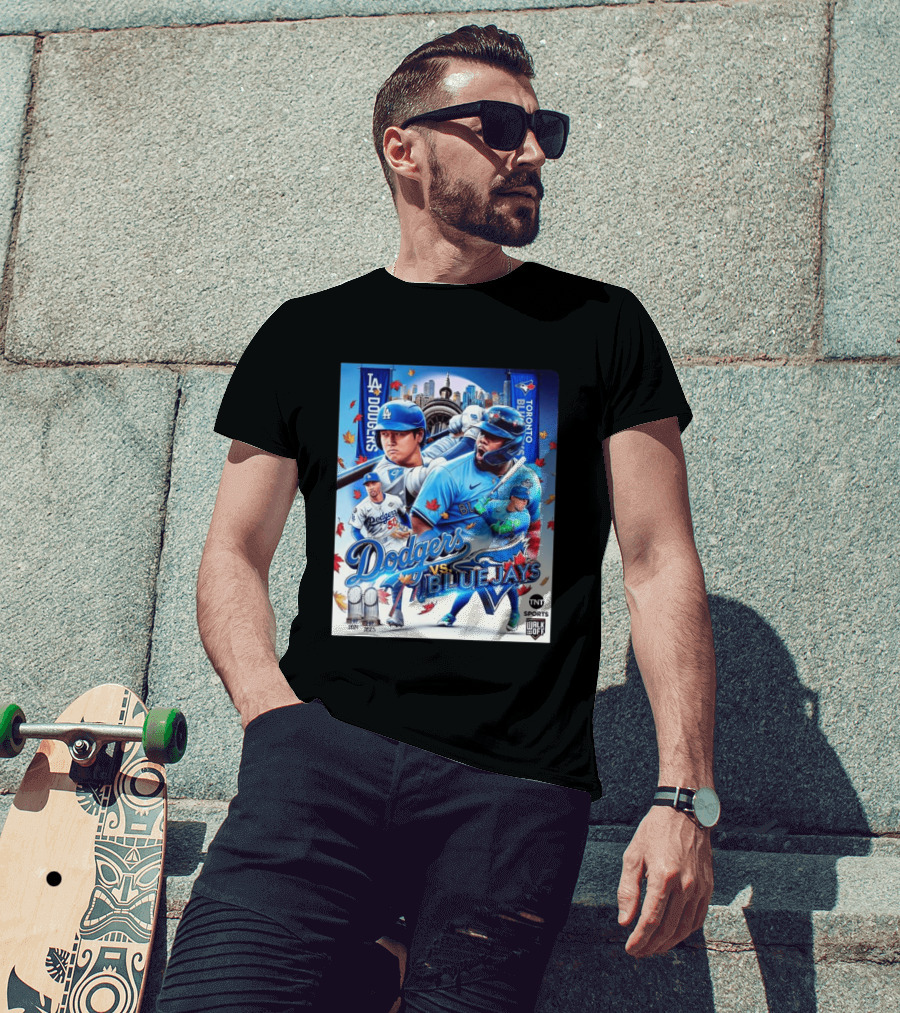 Los Angeles Dodgers Vs Toronto Blue Jays 2023 MLB TNT Sports U Walk Off Cityscape Baseball Event T-Shirt