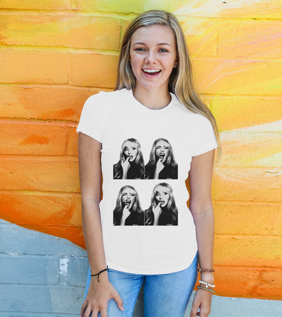 Sabrina Carpenter Photobooth Black And White Expressions T-Shirt