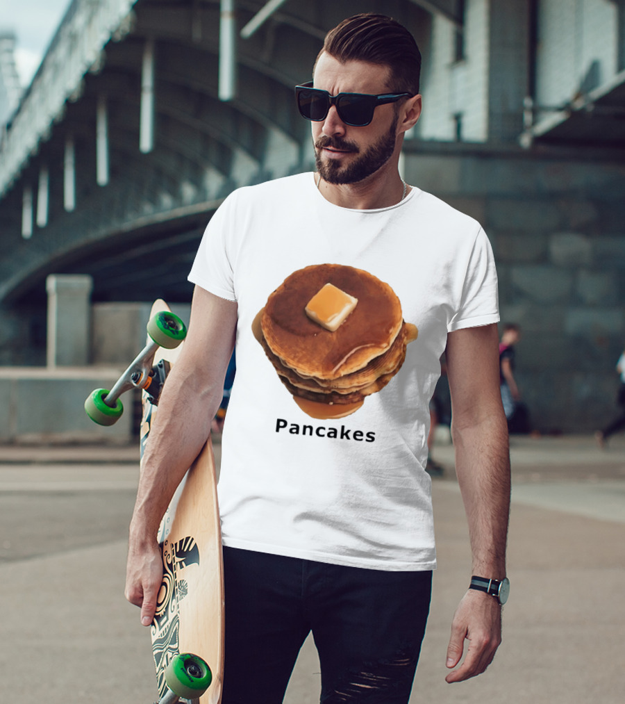 Pancakes Syrup Stack With Butter Topping T-Shirt