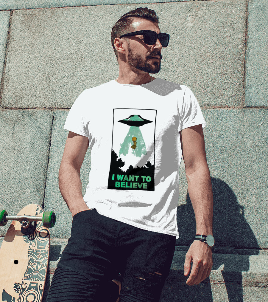The X Files UFO I Want To Believe NBA Championship Trophy T-Shirt