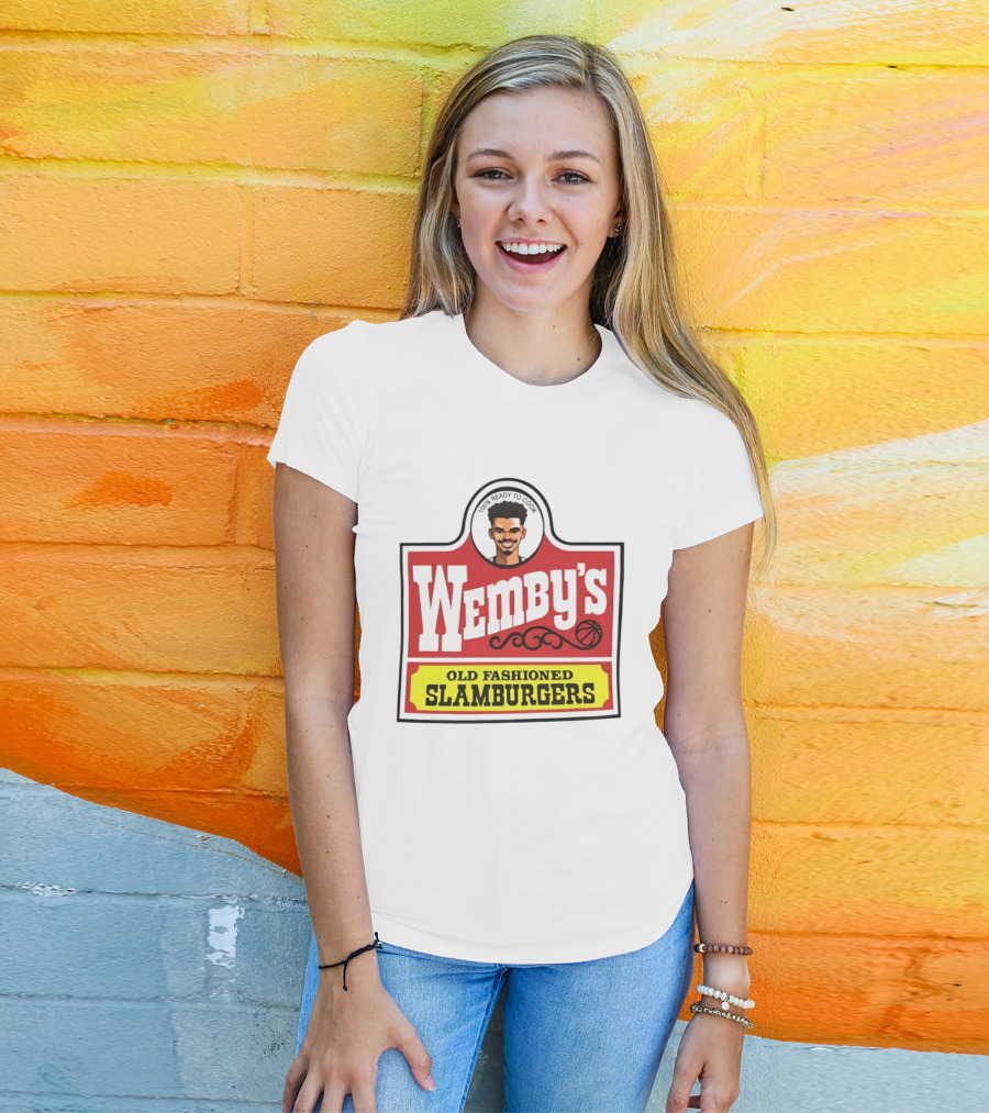 Wemby's Old Fashioned Slamburgers Spurs Basketball Cook T-Shirt