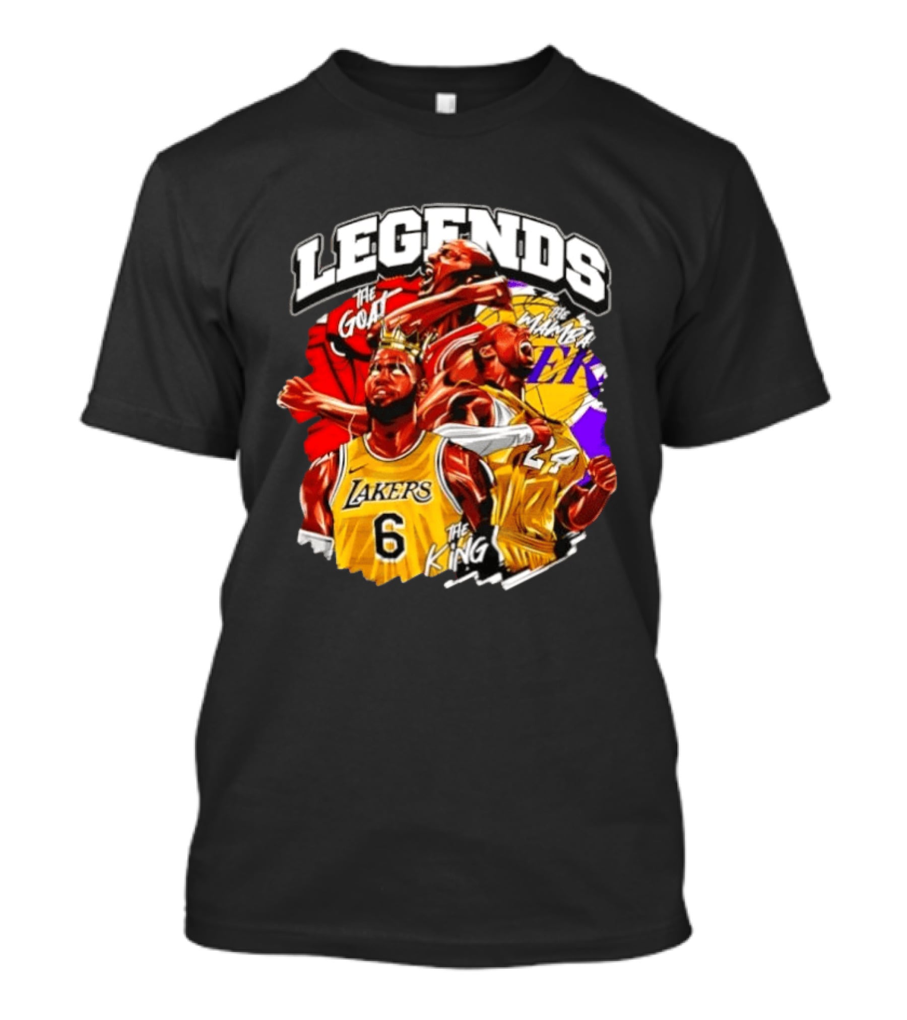 Legends The Goat Mamba King Lakers 24 6 T-Shirt