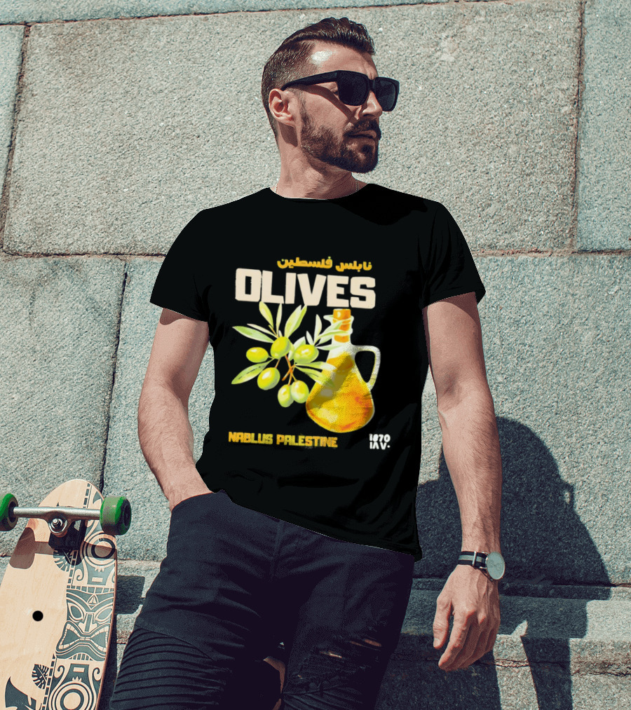 Nablus Palestine Olives 1870 Vintage Olive Oil Heritage T-Shirt