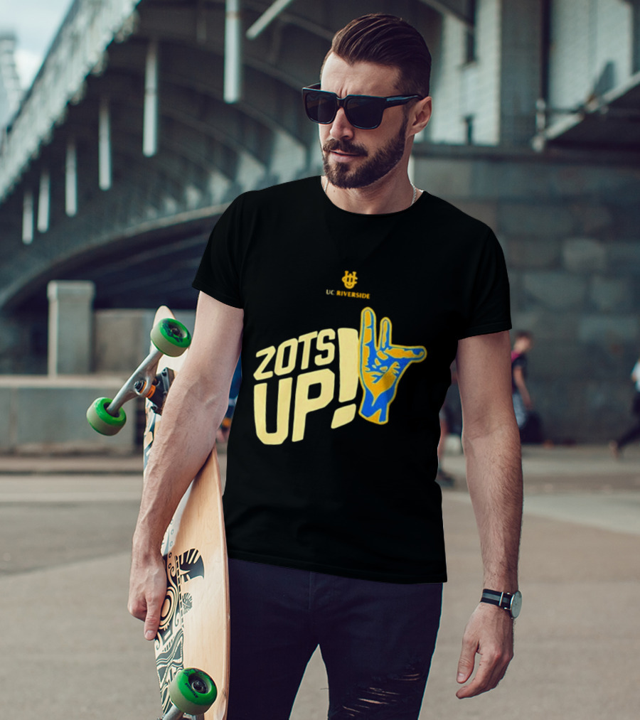 UC Riverside Zot Hand Sign Zots Up T-Shirt