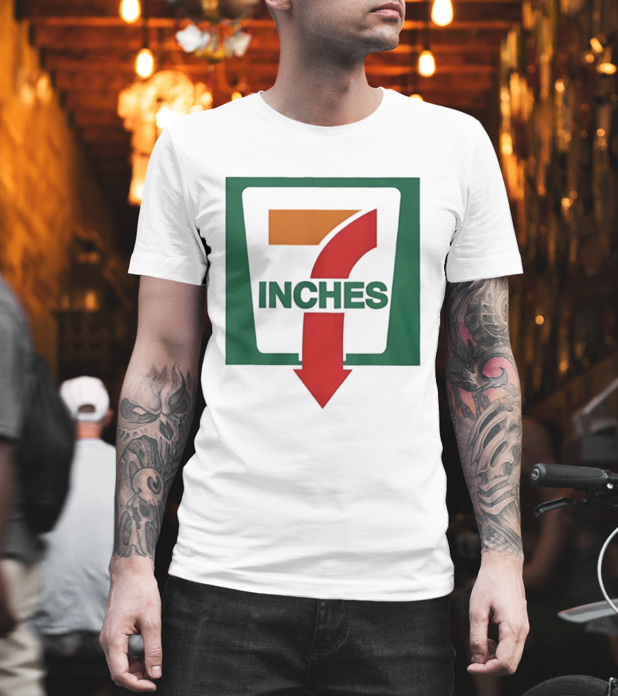 7 Inches Down Arrow Logo In Green And Red T-Shirt