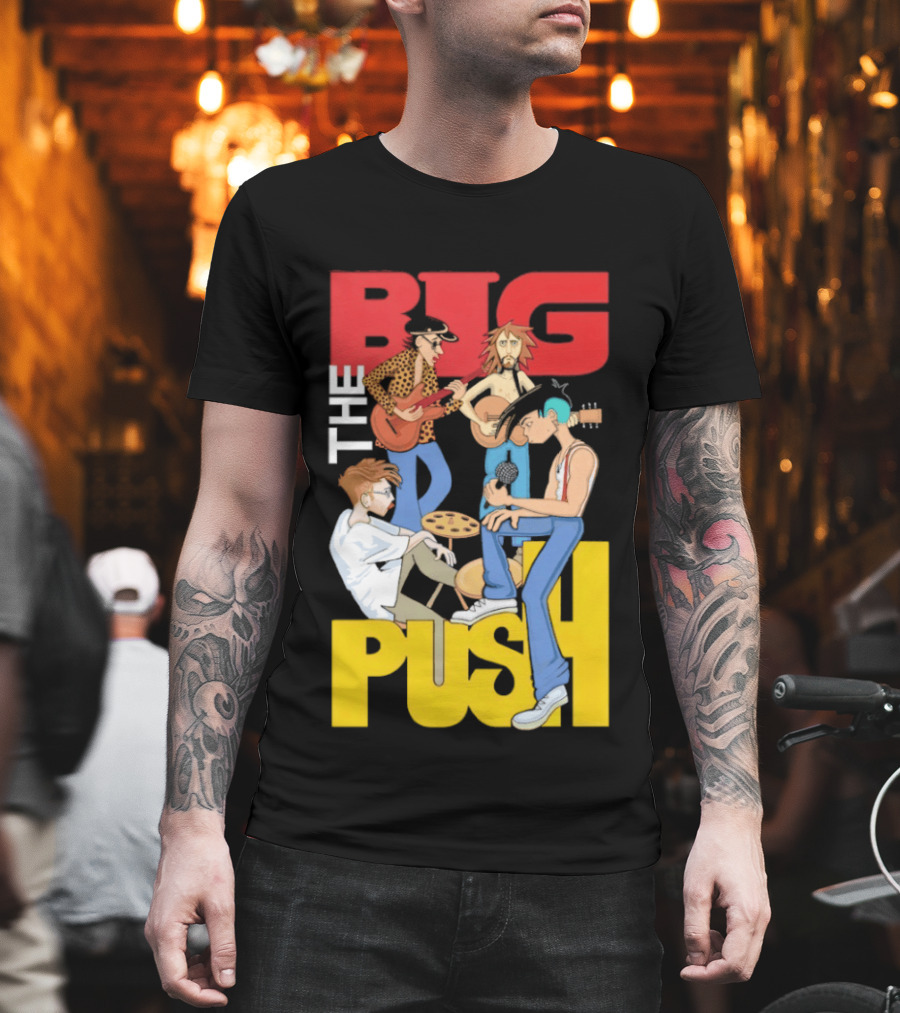 The Big Push Band Colorful Animation With Musical Instruments T-Shirt