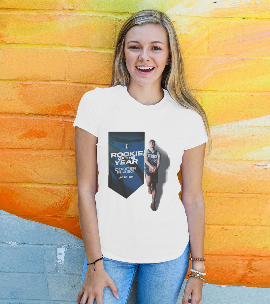 Rookie Of The Year Cooper Flagg 2025 26 Dallas Mavericks Mavs 32 T-Shirt