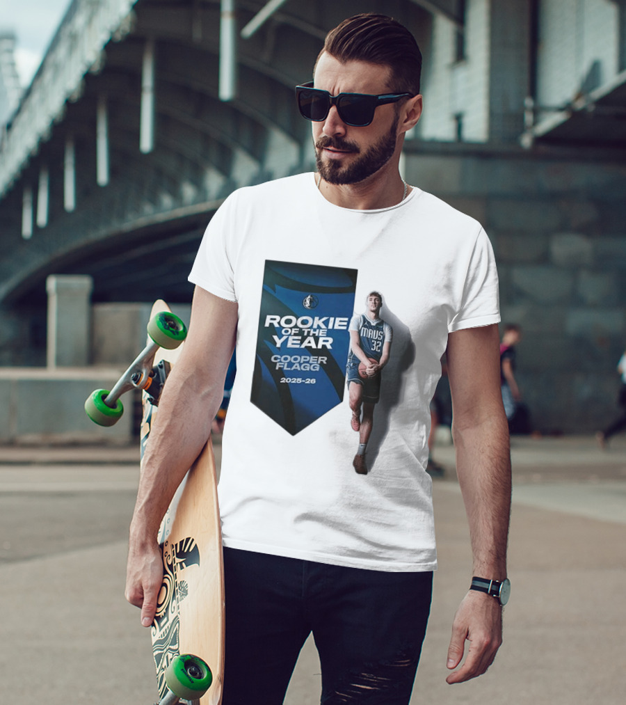 Rookie Of The Year Cooper Flagg 2025 26 Dallas Mavericks Mavs 32 T-Shirt