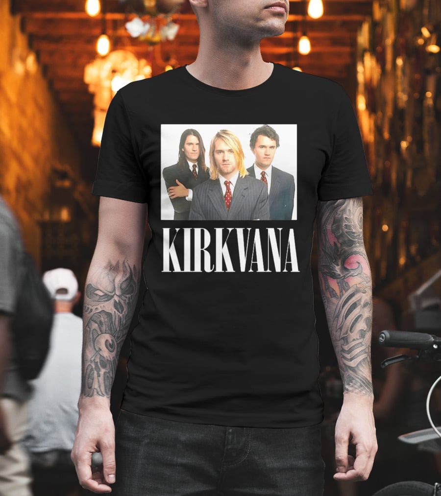 Kirkvana Nirvana Album Covers Suits Band Members T-Shirt