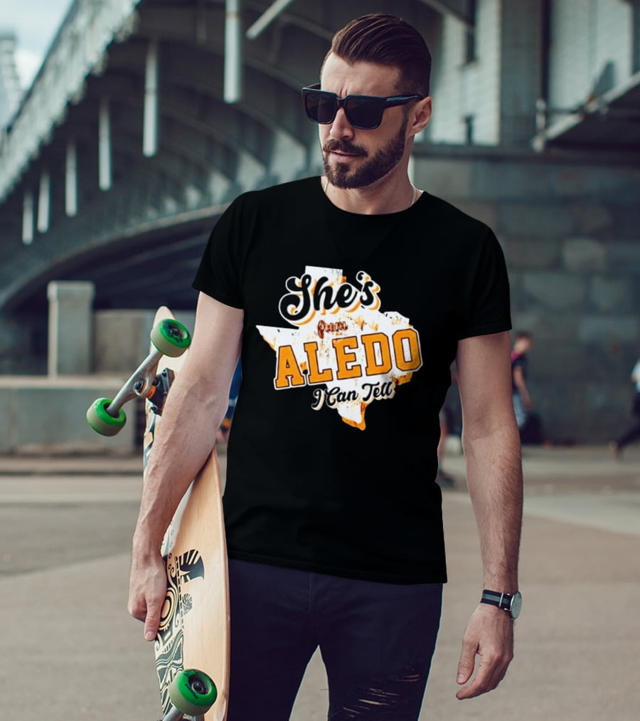 She's From Aledo I Can Tell Texas Map T-Shirt