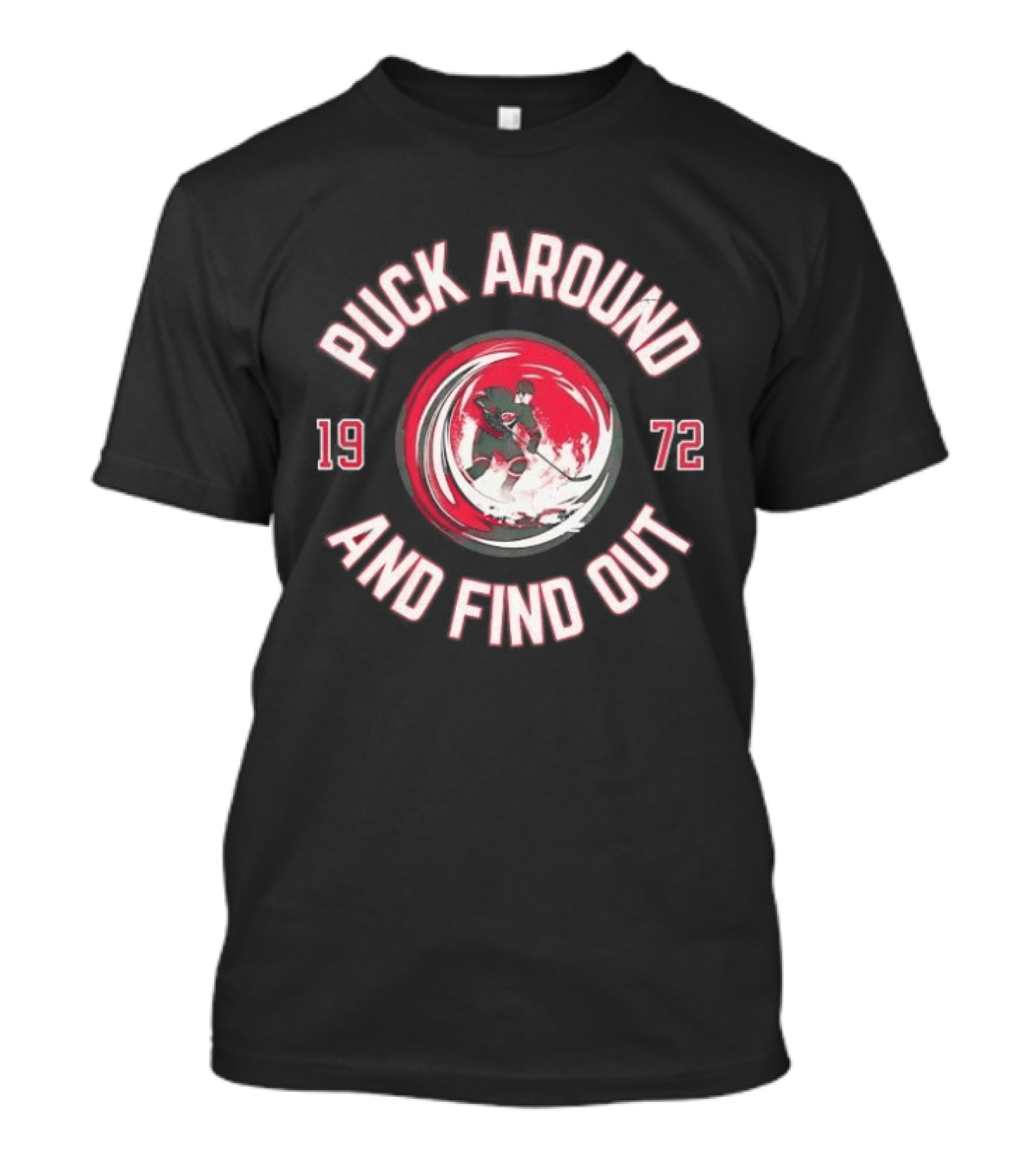 Carolina Hurricanes Puck Around And Find Out 1972 Hockey Fan T-Shirt