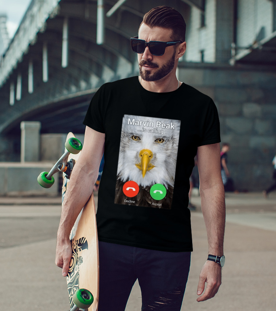Marvin Beak Is Calling Decline Accept Eagle Face Image T-Shirt