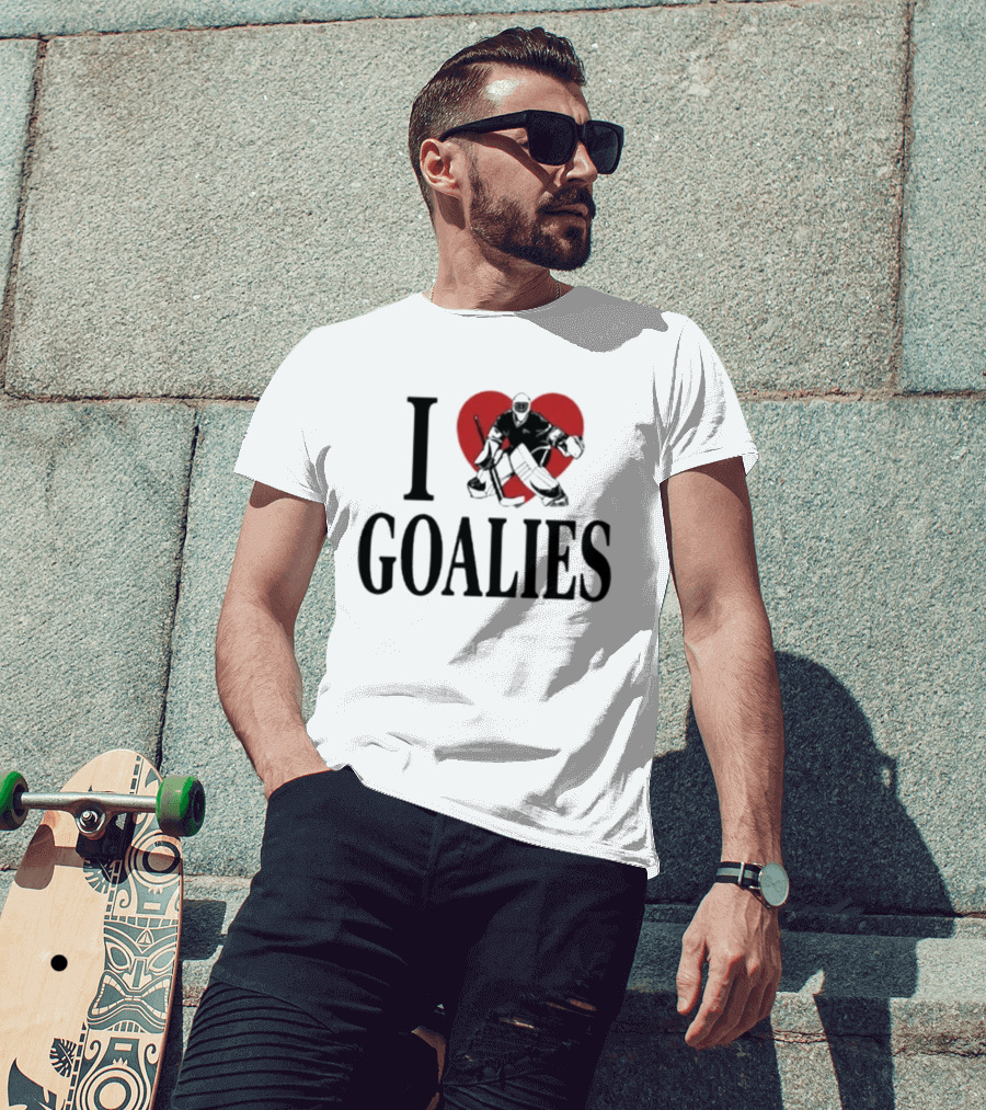 I Love Goalies Dan Vladar Hockey Goalie Fan T-Shirt