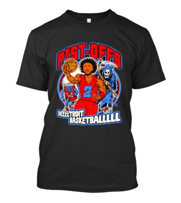 Pist Offs Detroit Basketball Player With Grim Reaper And Beer Keg T-Shirt