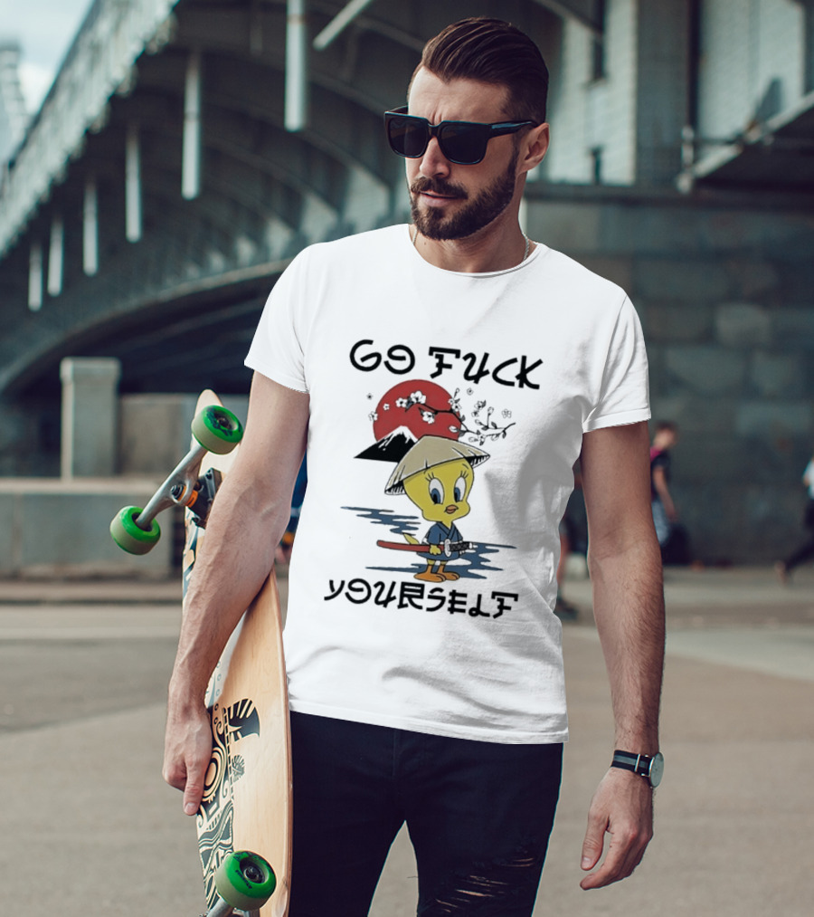 Looney Tunes Tweety Bird Samurai Go Fuck Yourself T-Shirt