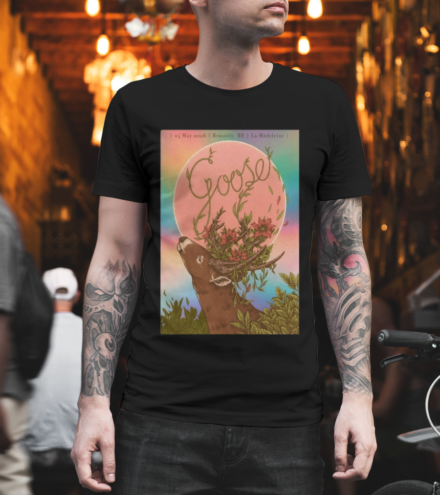 Goose Brussels BE La Madeleine May 25 2026 Deer With Blossoms T-Shirt