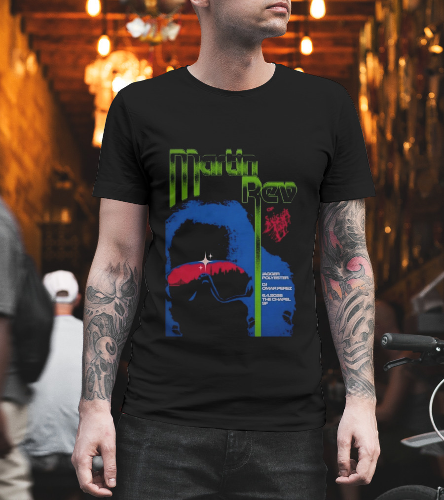 Martin Rev Suicide 6 4 2026 The Chapel SF Jagger Polyester DJ Omar Perez T-Shirt