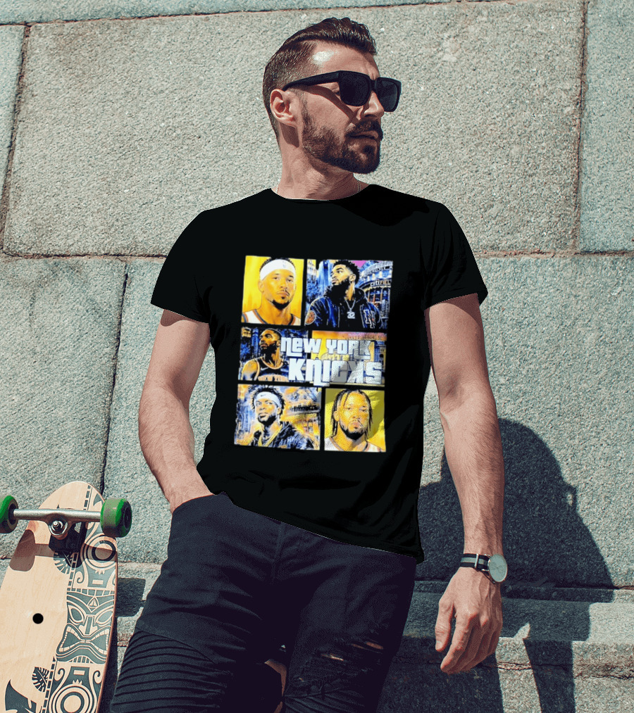 New York Knicks Yankee Stadium Cuffel Street Basketball Collaboration T-Shirt