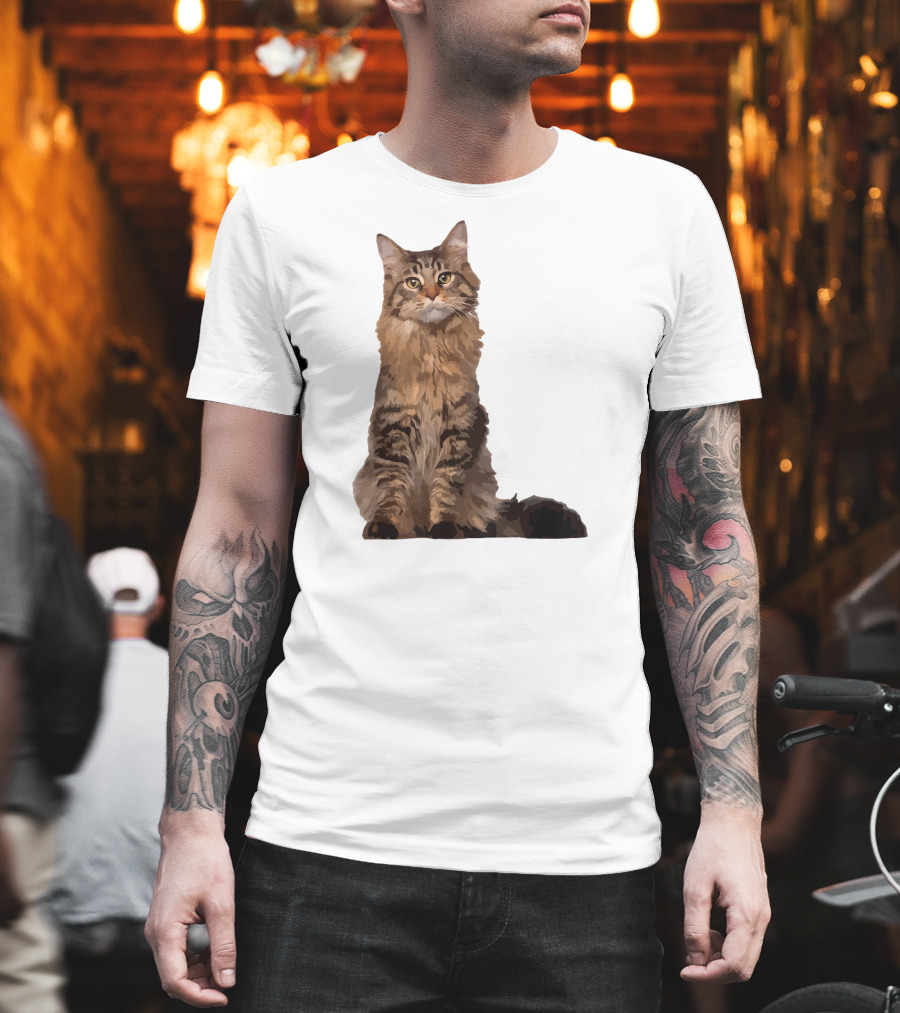 Maine Coon Cat Maine Coon Body Realistic Feline T-Shirt