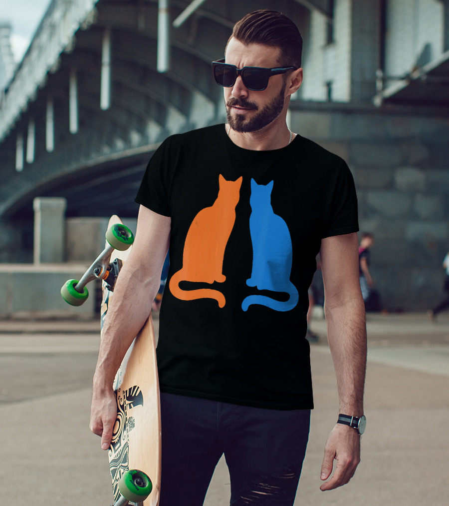 Surviving Cat Support Animals Silhouette Duo T-Shirt