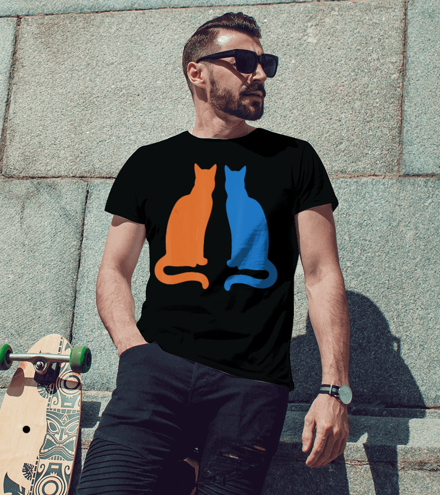 Surviving Cat Support Animals Silhouette Duo T-Shirt