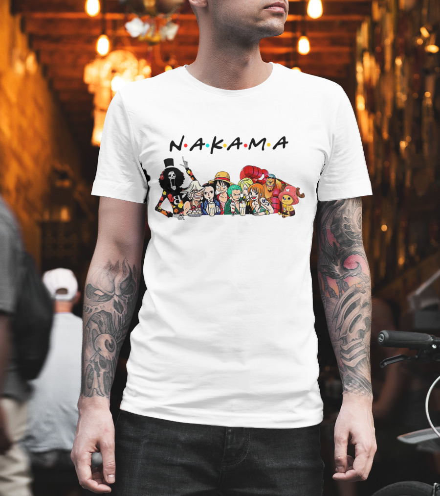 Nakama One Piece Friends Tv Show Parody Characters T-Shirt