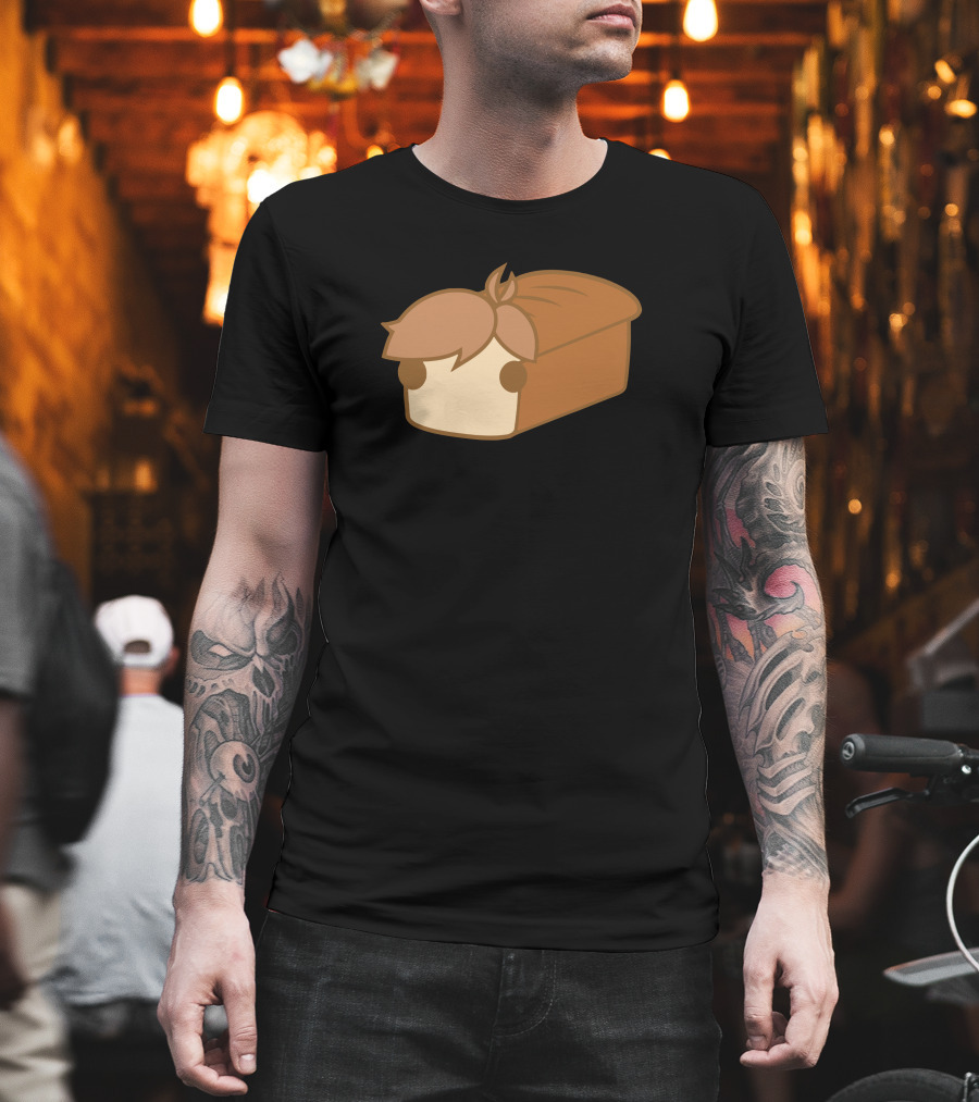 Loaf Bread With Hair Style Cartoon T-Shirt