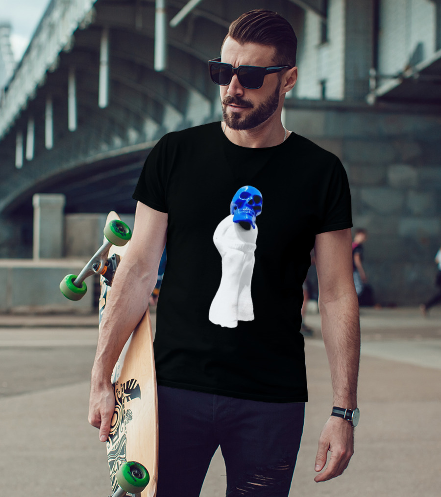 Jack White Frozen Charlotte Blue Skull Modern Gothic T-Shirt
