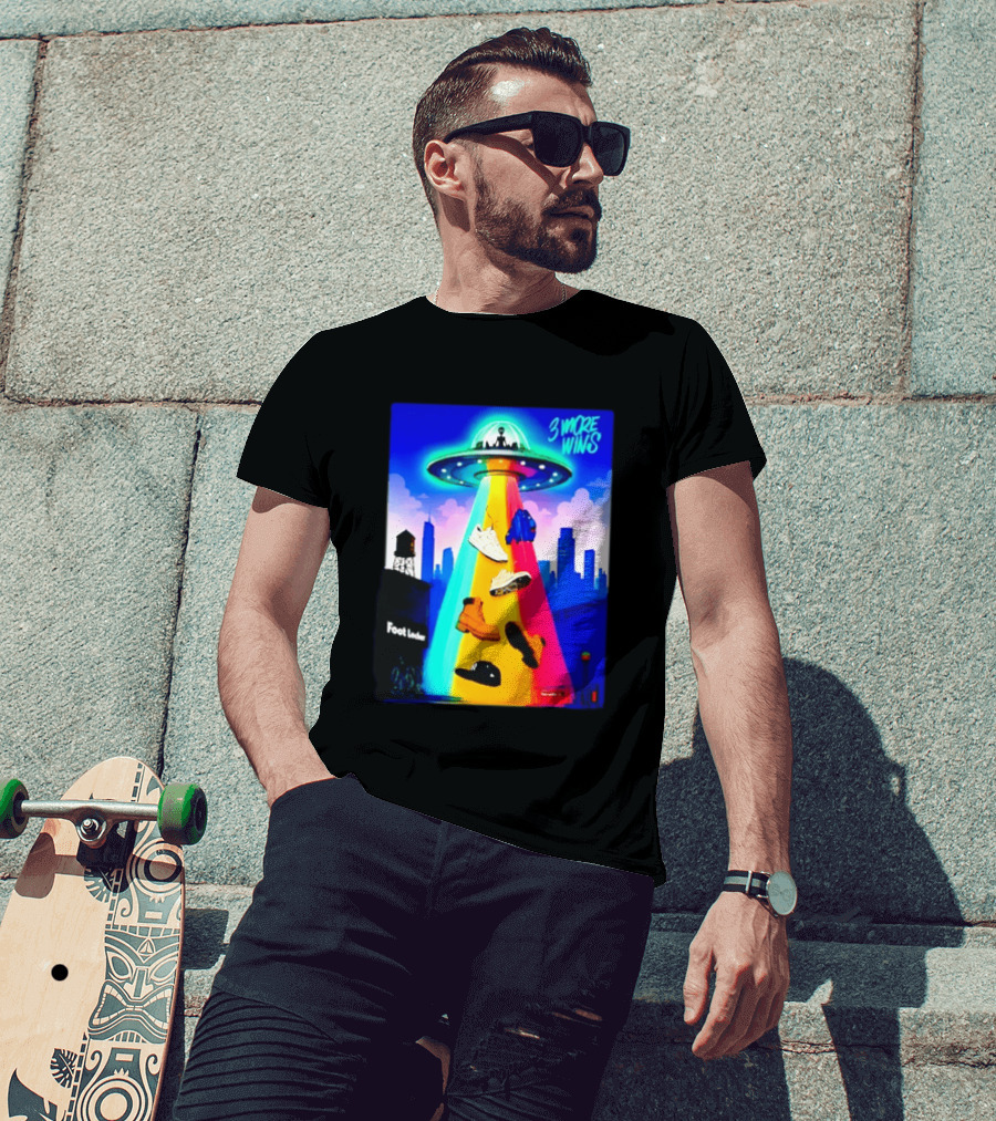 San Antonio Spurs Victor Wembanyama 3 More Wins UFO Abduction Foot Locker T-Shirt