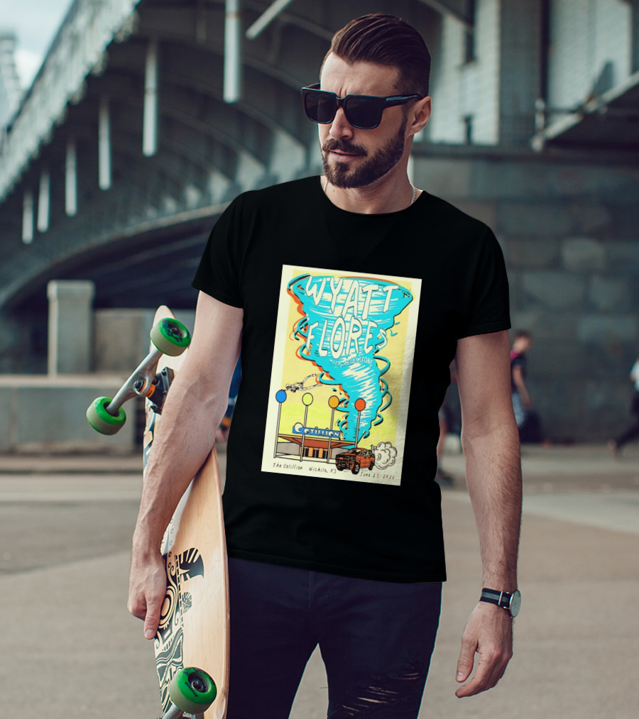 Wyatt Flores With Shelby Stone Tornado Concert June 23 2026 The Cotillion Wichita KS T-Shirt