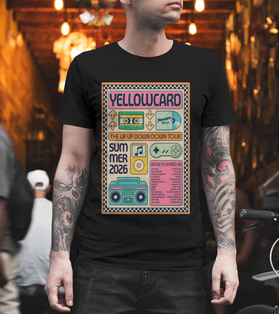 Yellowcard The Up Up Down Down Tour Summer 2026 New York June 11 Event T-Shirt