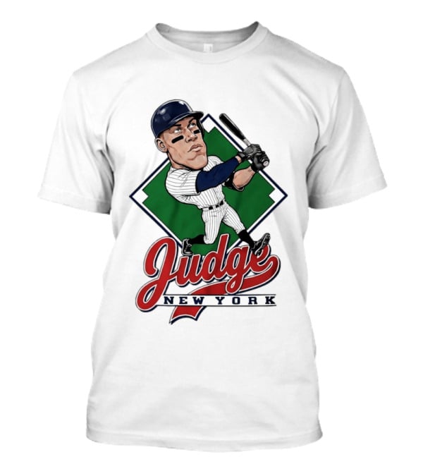 Judge New York Yankees Slugger Caricature Swing T-Shirt