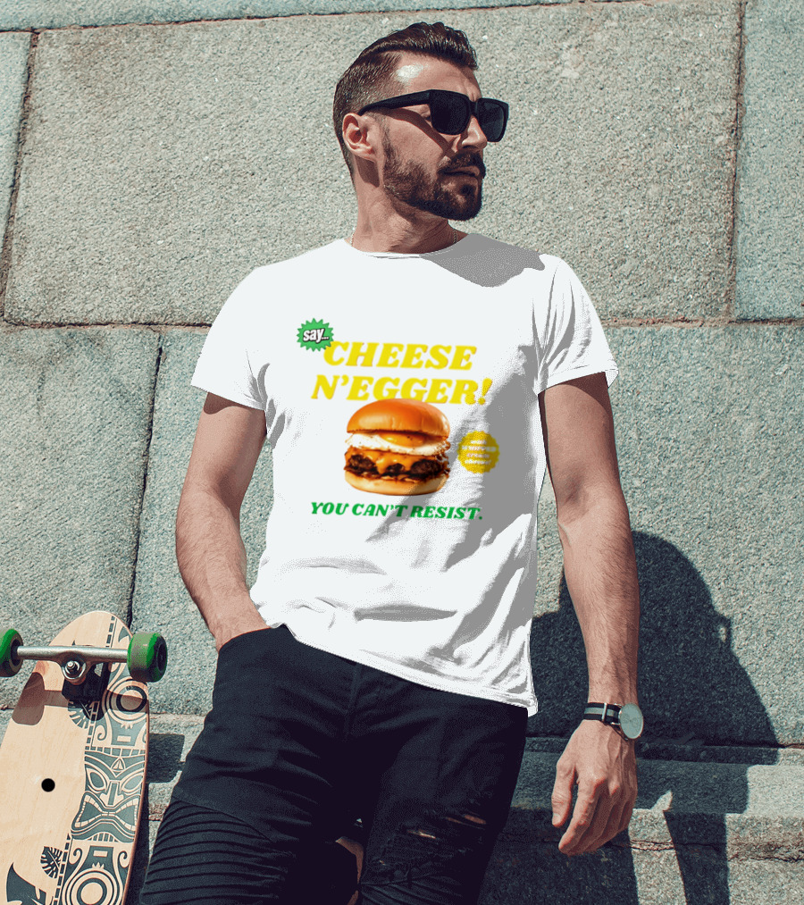 Say Cheese N'Egger You Can't Resist Egg Burger T-Shirt
