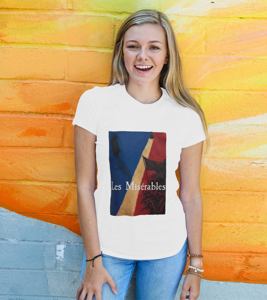 Les Misérables Barricade Tricolor Shadow And Flag Scenery T-Shirt