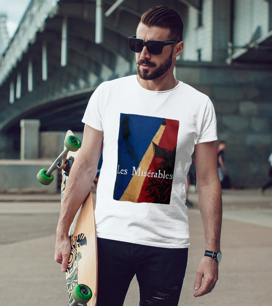 Les Misérables Barricade Tricolor Shadow And Flag Scenery T-Shirt
