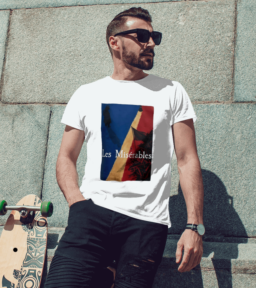 Les Misérables Barricade Tricolor Shadow And Flag Scenery T-Shirt