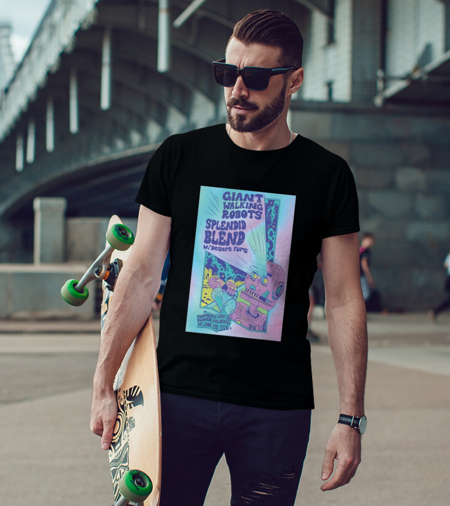 Giant Walking Robots Splendid Blend Desert Furs Cervantes Other Side Denver June 13 2026 T-Shirt