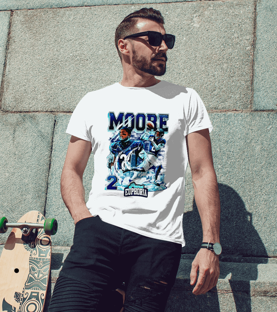 DJ Moore Chicago Bears Planet Euphoria Iceman Player Collage T-Shirt