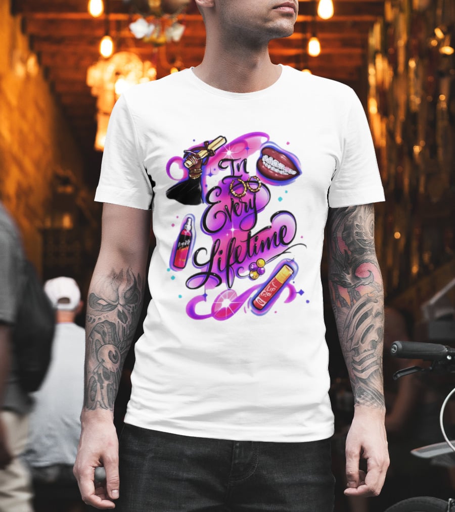 In Every Lifetime Lip Glow Gold Lip Graduation Black Girl Magic Aesthetic T-Shirt