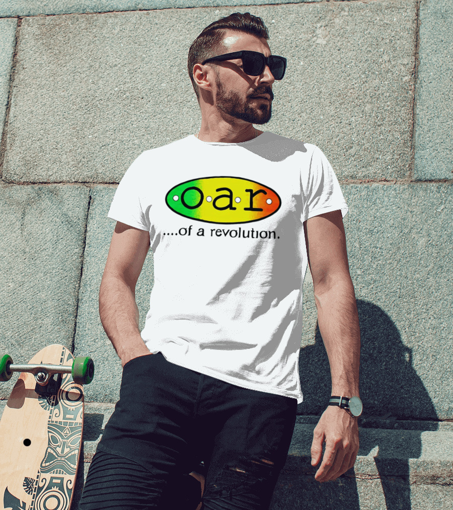 OAR Of A Revolution Gradient Oval Colorful T-Shirt