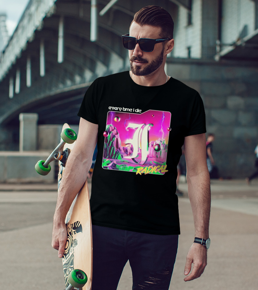 Epitaph Records Every Time I Die Radical Neon 3D Mountains T-Shirt