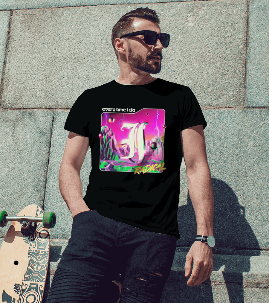 Epitaph Records Every Time I Die Radical Neon 3D Mountains T-Shirt