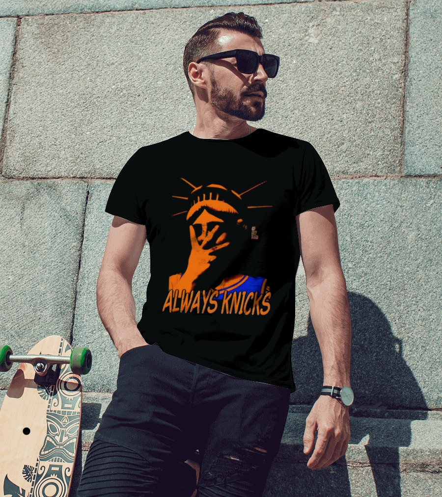 Always Knicks Statue Of Liberty Jalen Brunson New York Knicks NBA 2026 T-Shirt