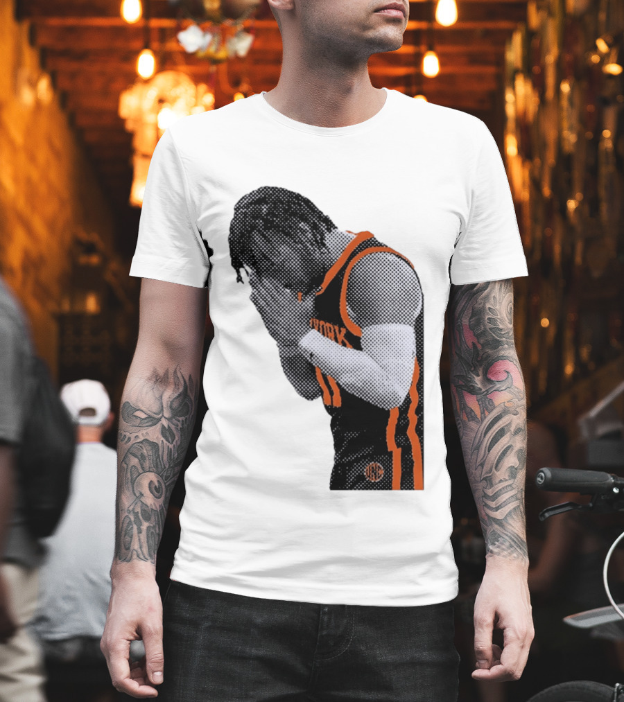 New York Knicks Jalen Brunson NBA Jersey Player Focus T-Shirt
