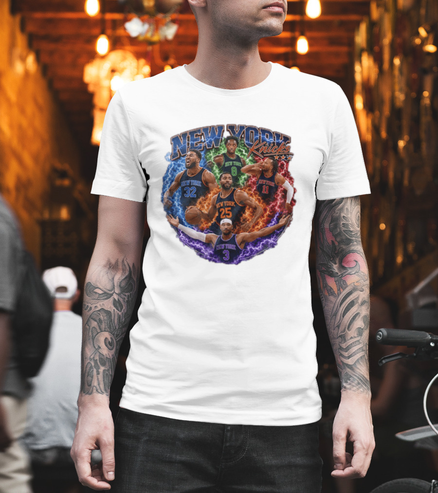 New York Knicks Karl Anthony Towns OG Anunoby Mikal Bridges Jalen Brunson Josh Hart T-Shirt