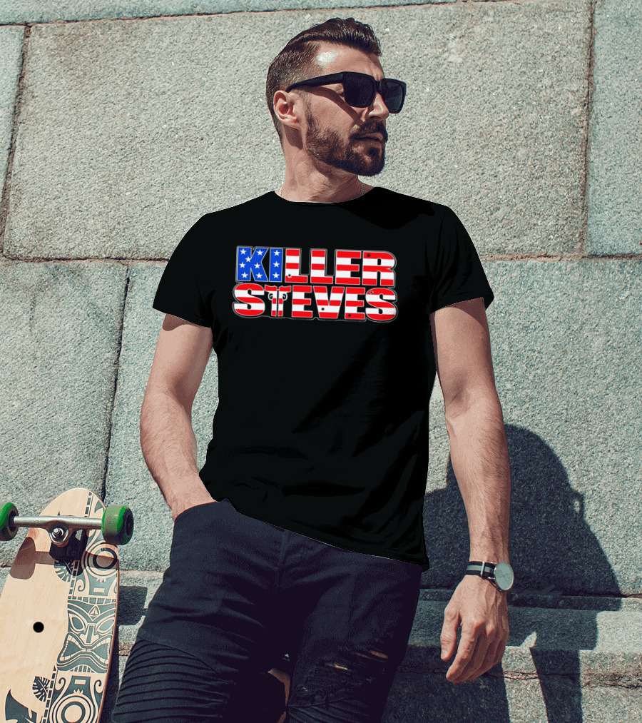Killer Steves American Flag Stars And Stripes T-Shirt