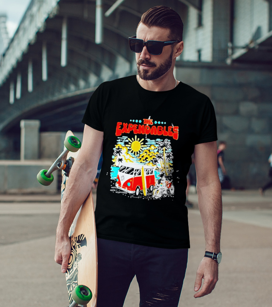 The Expendables Santa Cruz California Surf Van Beach Scene T-Shirt